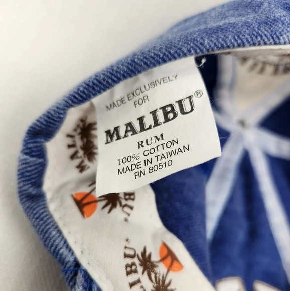 Malibu Rum Vintage Denim Style Promo Hat - Picture 6 of 6